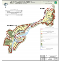 Карта расположения объектов местного значения п.Режет, п.Новый Режет